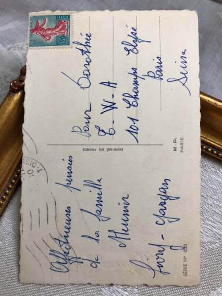 画像4: Postcard   アンティークポストカード クリスマス Christmas  天使の演奏会 バイオリン ウサギ フランス (4)