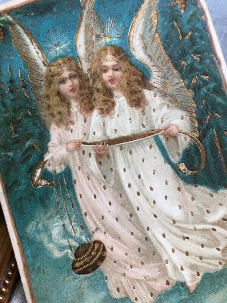 画像3: Postcard   アンティークポストカード クリスマス Christmas  2人の天使 1906年 (3)