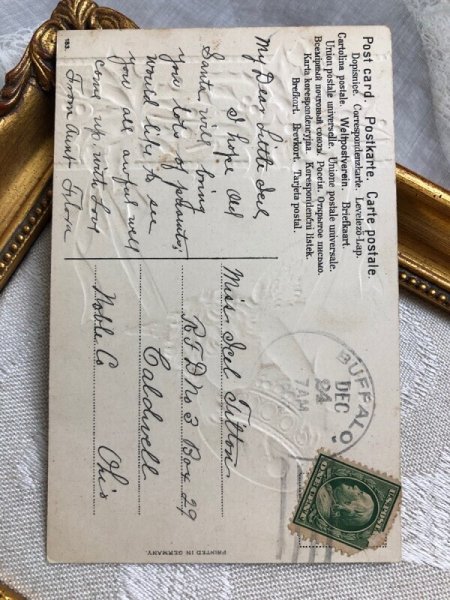 画像4: Postcard   アンティークポストカード クリスマス Christmas  天使のベル Francis Brundage (4)