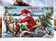 画像2: Postcard　アンティークポストカード　クリスマス　サンタクロース　アメリカ1911年 (2)