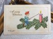 画像2: Postcard  アンティークポストカード　クリスマス　キャンドルに火を灯す男の子　アメリカ1907年 (2)