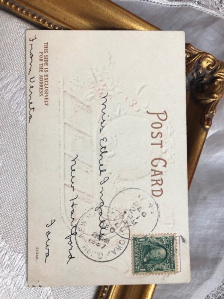 画像3: Postcard  アンティークポストカード　クリスマスプディング　ソリ　Ellen Clapsaddle (3)