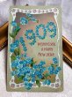 画像2: Postcard  　アンティークポストカード　 新年祝い　New Year　忘れな草のお花　1909年 (2)