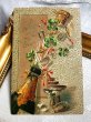 画像2: Postcard　アンティークポストカード　新年祝い　New Year　シャンパンボトルから飛び出すキノコ　馬蹄　四つ葉クローバー (2)