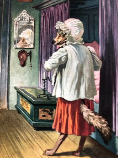 画像14: Postcard アンティークポストカード 赤ずきんちゃんと狼 ドイツ 6枚セット 専用帯付き (14)