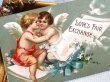 画像3: Postcard  　アンティークポストカード　バレンタイン　2人の天使と鳩　Ellen Clapsaddle　（未使用） (3)