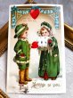 画像2: Postcard　アンティークポストカード　バレンタイン　Valentine's Day　女の子にハートを渡す男の子　Ellen Clapsaddle　1911年 (2)