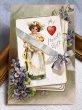 画像2: Postcard　アンティークポストカード　バレンタイン　Valentine's Day　スミレのお花とデイジーの女の子　Ellen Clapsaddle　 (2)