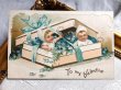 画像2: Postcard　アンティークポストカード　バレンタイン　Valentine's Day　箱の中から赤ちゃん　忘れな草のお花　Ellen Clapsaddle　 (2)