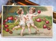 画像2: Postcard  　アンティークポストカード　バレンタイン　ダンスをする天使たち　ハート　アメリカ1913年 (2)