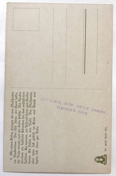 画像9: Postcard　アンティークポストカード　ブレーメンの音楽隊　ドイツ　6枚セット　専用帯付き (9)