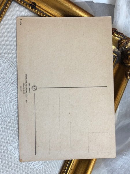 画像4: Postcard アンティークポストカード 童話 Adakminas Parla  池の水面を見つめるお姫様 スウェーデン (未使用) (4)