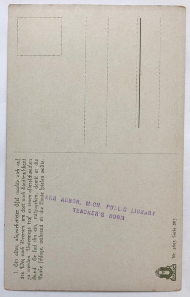 画像3: Postcard　アンティークポストカード　ブレーメンの音楽隊　ドイツ　6枚セット　専用帯付き (3)