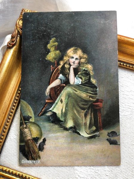 画像2: Postcard アンティークポストカード 童話 シンデレラ Cinderella  1908年 (2)