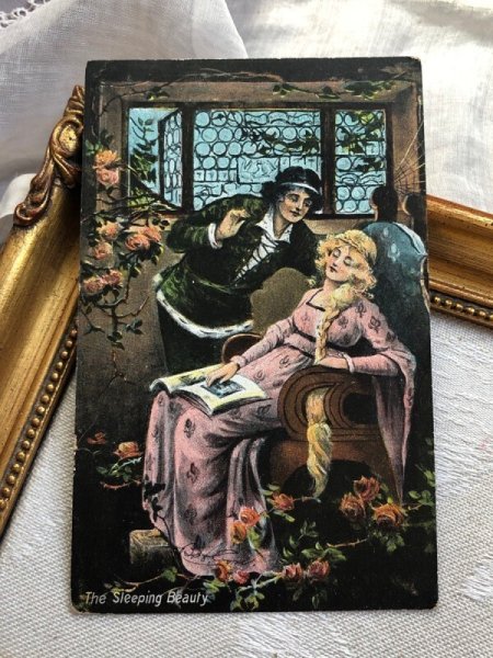 画像2: Postcard アンティークポストカード 童話 眠り姫 眠れる森の美女  1909年 (2)