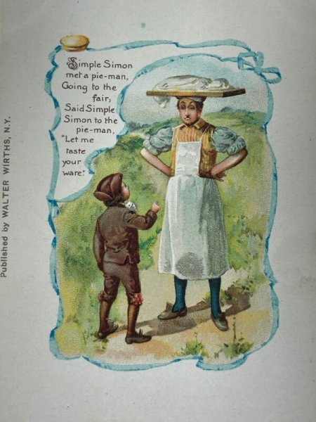 画像3: Postcard　アンティークポストカード　童話　童謡　マザーグース　お人よしサイモン/ Simple Simon　Harriet Bennett  ? (未使用) (3)