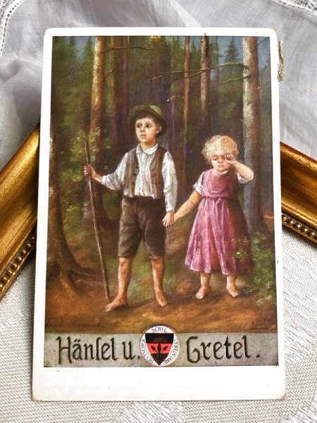 画像2: Postcard アンティークポストカード 童話 ヘンゼルとグレーテル グリム童話 (2)