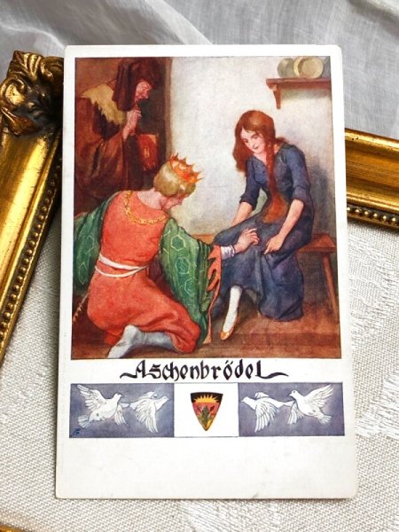 画像2: Postcard　アンティークポストカード　童話　シンデレラ（未使用） (2)