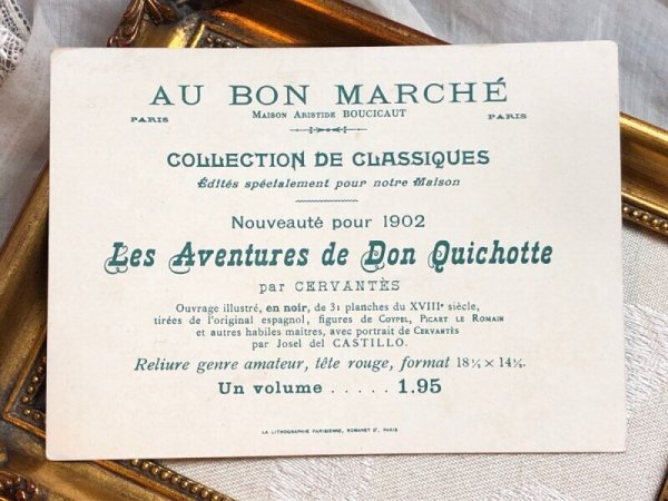 画像4: Bon Marche  アンティーク ボンマルシェカード ドン・キホーテ DON QUICHOTTE  (1) (4)