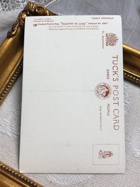 画像4: Postcard アンティークポストカード A Fayre Ladye フェアレディ ドレスの女性 ジェニーハーバー by Jennie Harbour (未使用) (4)