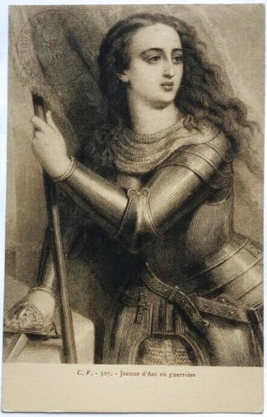 画像1: Postcard 　アンティークポストカード　ジャンヌ・ダルク　フランス　Jeanne d'Arc（未使用） (1)
