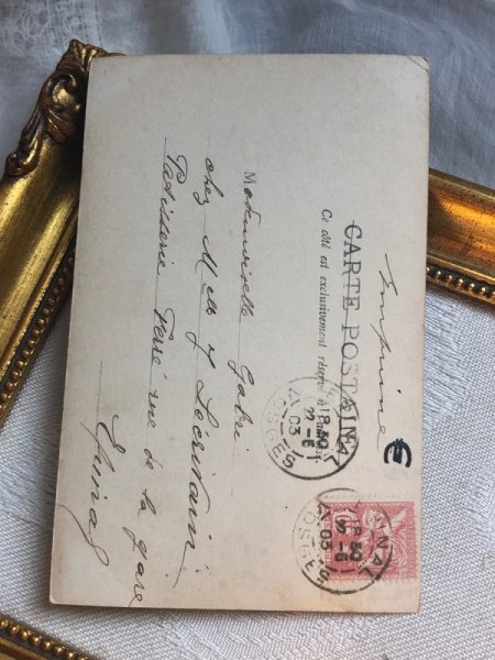 画像3: Postcard アンティークポストカード お祈りをする小さなシスターたち フランス1903年 (3)