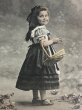 画像3: Postcard　アンティークポストカード　パニエと女の子　バスケット　籠　フランス1904年 (3)