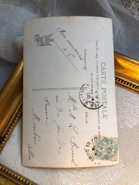 画像4: Postcard アンティークポストカード 卵の気球からイースターエッグを振りまく女の子たち フランス1906年 (4)