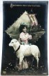 画像1: Postcard　アンティークポストカード　イースター　羊と祈る女の子　 (1)
