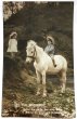 画像1: Postcard　アンティークポストカード　イースター　白馬と子どもたち　 (1)