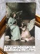 画像2: Postcard　アンティークポストカード　クリスマス　祈る天使　マンドリン　写真　アメリカ1907年 (2)