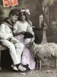 画像3: Postcard    アンティークポストカード　羊とヤギと子どもたち　Grete Reinwald　フランス (3)