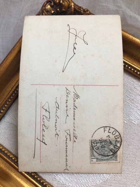 画像4: Postcard    アンティークポストカード　傘と女の子　ベルギー1910年  Grete Reinwald　 (4)