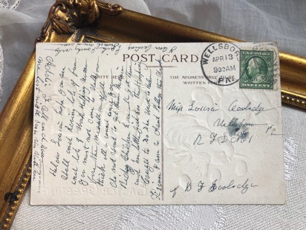 画像4: Postcard  アンティークポストカード イースター 袋跳び競争 ひよこ Ellen Clapsaddle アメリカ (4)