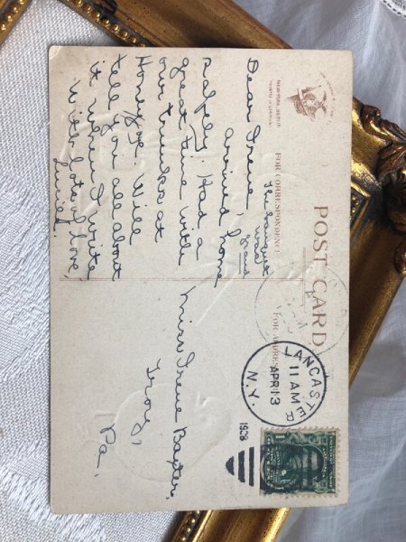 画像3: Postcard  アンティークポストカード イースター ヒヨコのレディ Ellen Clapsaddle アメリカ1908年 (3)