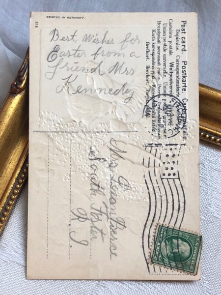 画像3: Postcard  アンティークポストカード　イースター　ニワトリとヒヨコ　 (3)