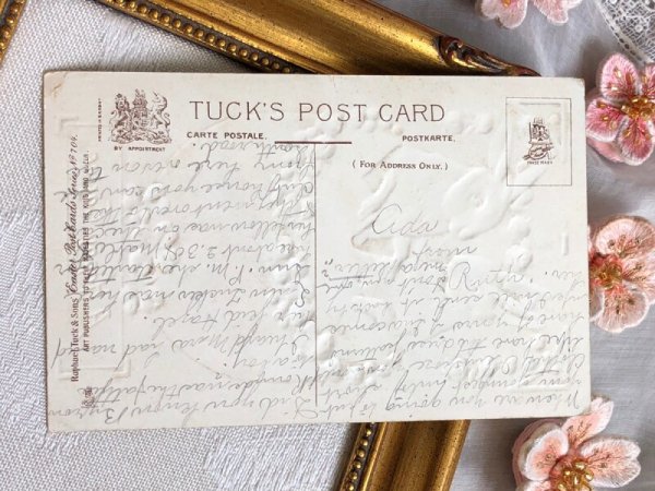 画像4: Postcard アンティークポストカード イースター  白兎さんとスズランのお花 卵 うさぎ ウサギ (4)