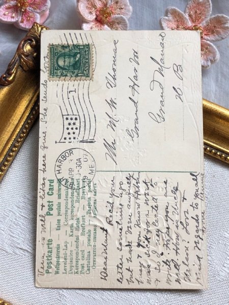 画像4: Postcard アンティークポストカード イースター 卵から生まれたウサギさんに驚くノーム妖精 うさぎ アメリカ1907年 (4)