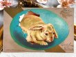 画像2: Postcard　アンティークポストカード　イースター　青い卵から生まれたウサギさん　うさぎ　アメリカ1907年 (2)