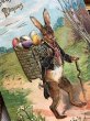 画像3: Postcard　アンティークポストカード　イースター　卵を運ぶウサギさん　うさぎ　フランス1907年 (3)