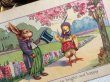 画像3: Postcard　アンティークポストカード　イースター　ヒヨコさんと挨拶をするとウサギさん　うさぎ　ヒヤシンス　アメリカ1932年 (3)