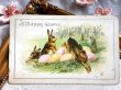 画像2: Postcard　アンティークポストカード　イースター　卵とウサギ　うさぎ　アメリカ1914年 (2)