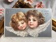 画像2: Postcard  アンティークポストカード　イースター　美しい天使たち　F.Brundage ブランデージ (2)