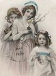 画像3: Postcard　アンティークポストカード　イースター　卵とウサギを抱く女の子たち　うさぎ　M.M.VIENNE  (3)