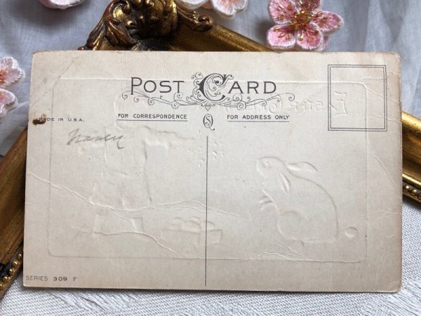 画像5: ▼SALE 500▼Postcard   アンティークポストカード イースター 男の子とウサギさん うさぎ  (5)