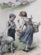 画像3: Postcard　アンティークポストカード　イースター　男の子に卵をあげる女の子　羊飼い  H.Schubert　M.M.VIENNE  (3)