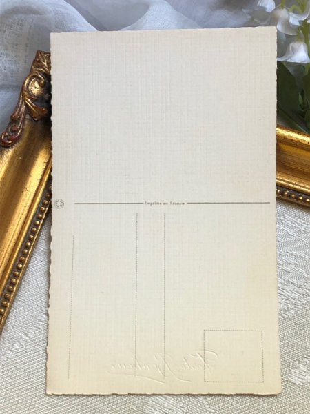 画像3: Postcard   アンティークポストカード スズランのお花 フランス (未使用) (3)