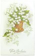 画像1: Postcard  　アンティークポストカード　スズランのお花　フランス　（未使用） (1)