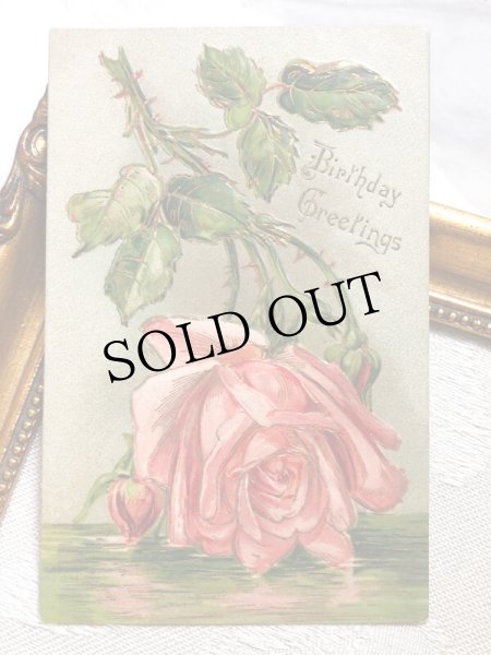 画像2: Postcard 　アンティークポストカード　薔薇のお花　アメリカ (2)