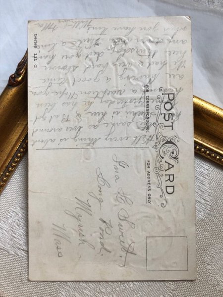 画像3: Postcard 　アンティークポストカード　薔薇のお花のメッセージ (3)